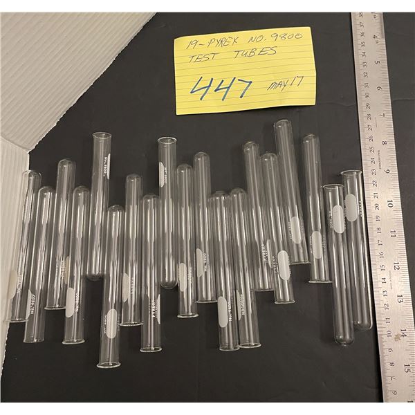 19 Pyrex test tubes - No. 9800
