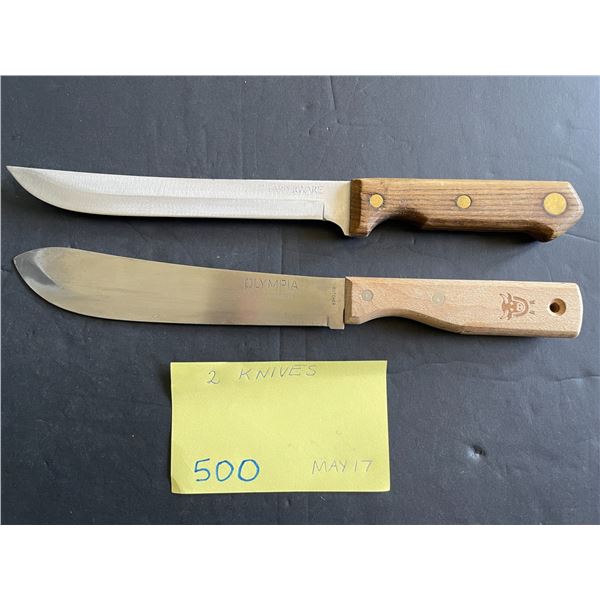 2 knives - Olympia, Farberware