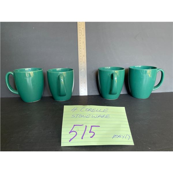 4 Corelle stoneware cups