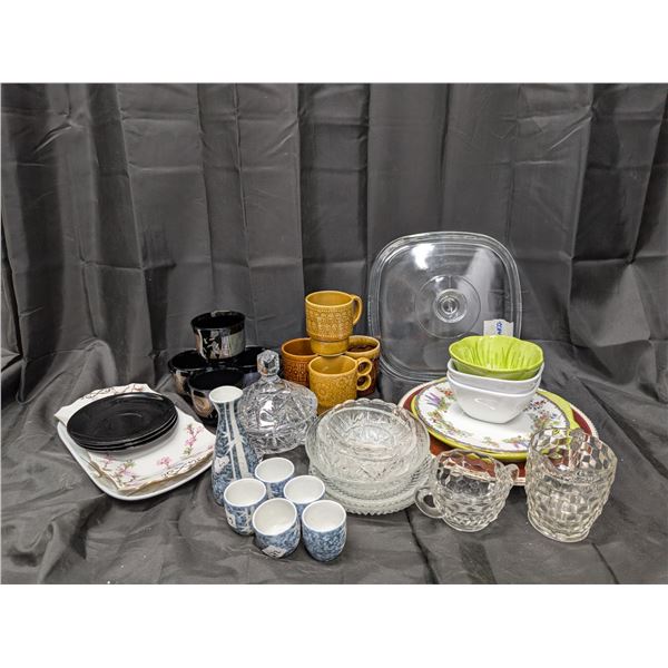 Lot of Glass cups, Mugs, Plates, Decor, and etc.