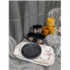 Image 2 : Lot of Glass cups, Mugs, Plates, Decor, and etc.