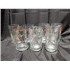 Image 7 : lot of multi colour glass cups, Pints, salt and pepper shakers, glass decor, and etc.