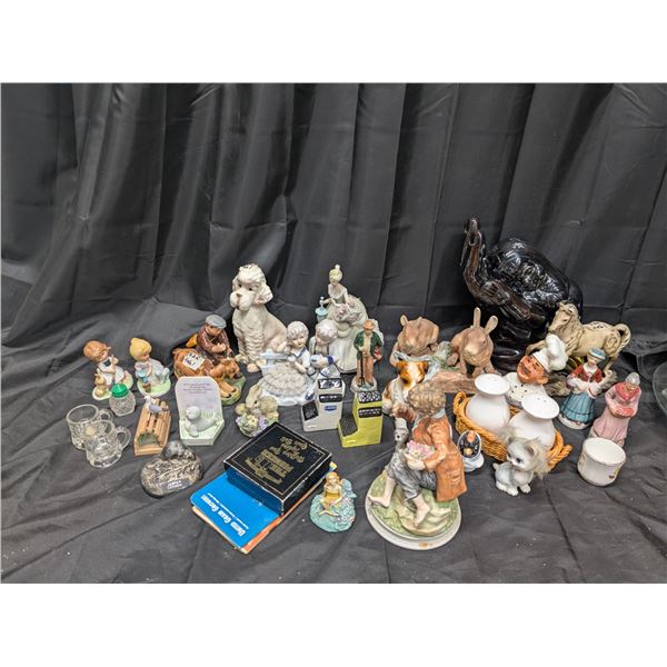 lot of antique figurines and small statues (Animals, people, and etc.)