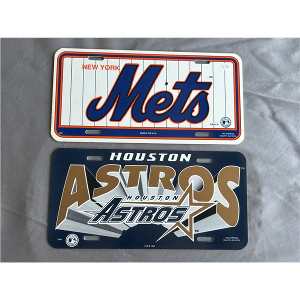 Mets / Astros - Licence Plate Covers