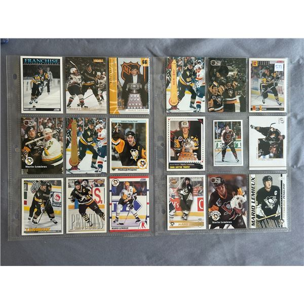 Mario Lemieux - 2 Sheets (18 Hockey Cards)