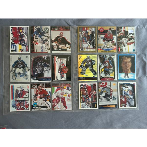 Patrick Roy - 2 Sheets (18 Hockey Cards)
