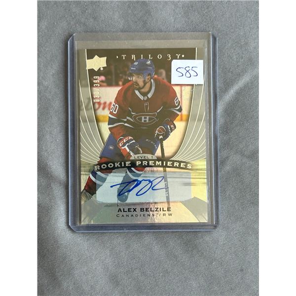 Alex Belzile - Autoghraphed Rookie Card