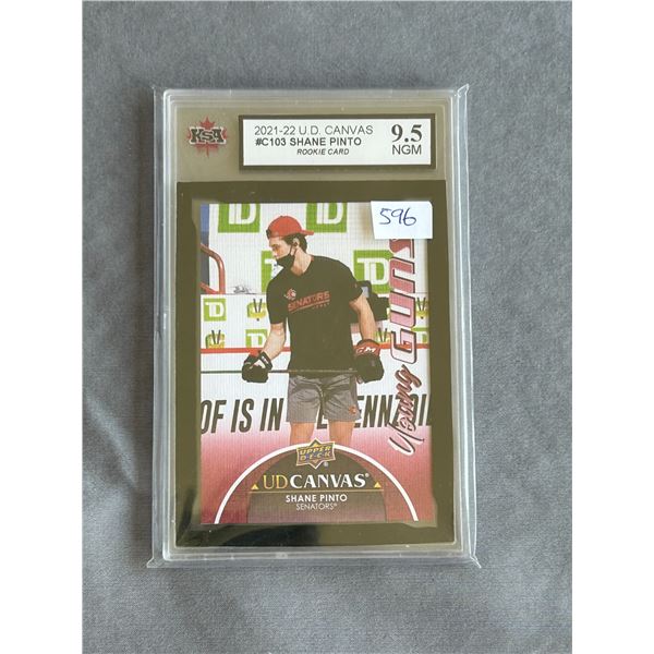 2021-22 - Young Guns Canvas - Shane Pinto - Graded Near Gem Mint