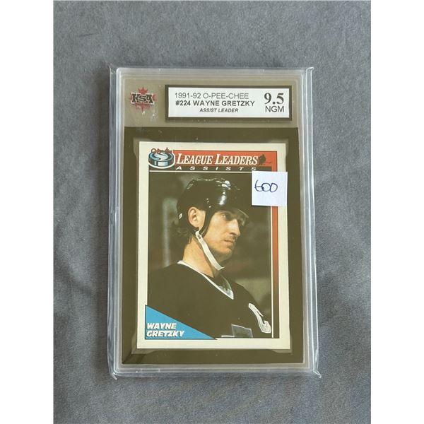 1991-92 - OPC - Wayne Gretzky - Assist Leader - Graded Near Gem Mint