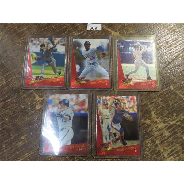 5 -1992 SCORE  SELECT BASEBALL DUFEX ROOKIE INSERTS