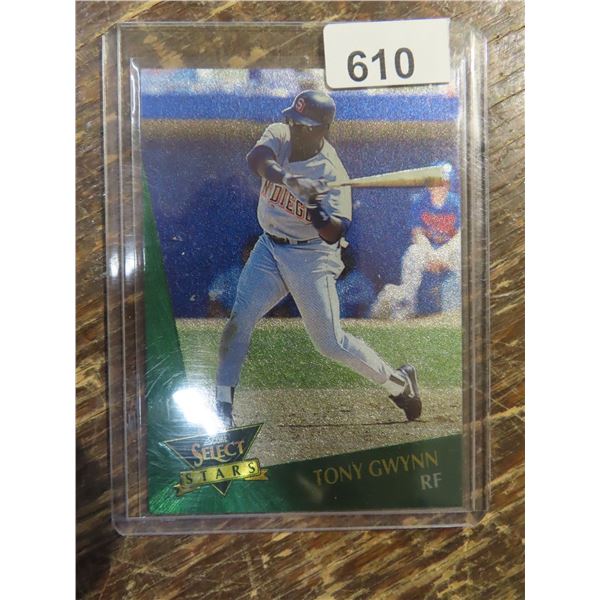 1992 SCORE  SELECT BASEBALL DUFEX SELECT STARS #8 TONY GWYNN  INSERT
