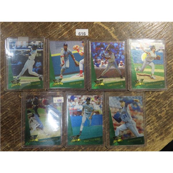 7-1992 SCORE  SELECT BASEBALL DUFEX SELECT STARS  INSERTS