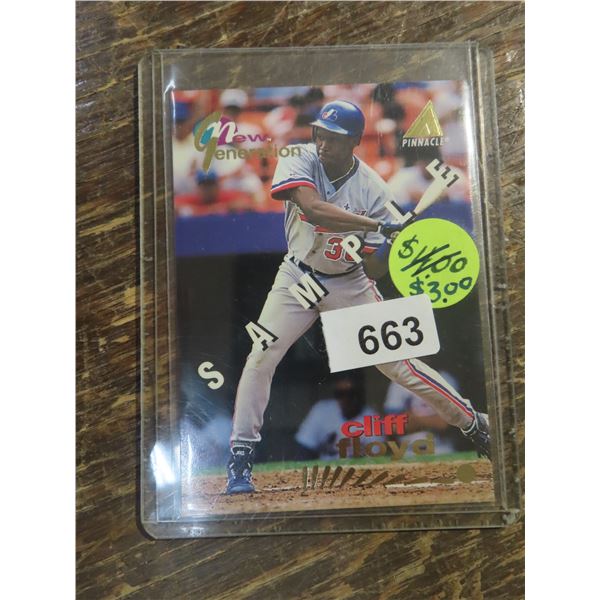 Cliff Floyd Pinnacle New Generations  Promo card ng10