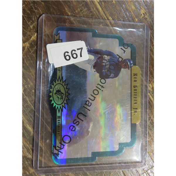 KEN GRIFFEY JR 1996 UPPER-DECK SPx PROMO FOIL DIECUT