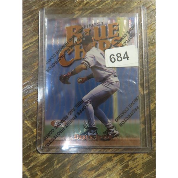 Derek Jeter 1997 Topps Finest Blue Chips #15 promo REFRACTOR