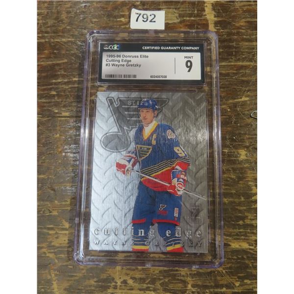 Wayne Gretzky 95-96 DONRUSS ELITE cutting edge #3/15 CGC 7  0135/2500