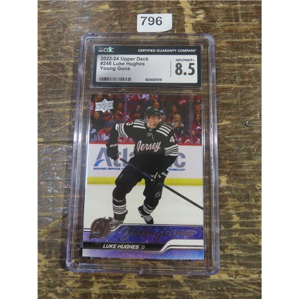 2023-24 UD Series 1 Luke Hughes Young Guns Rookie Card # 248