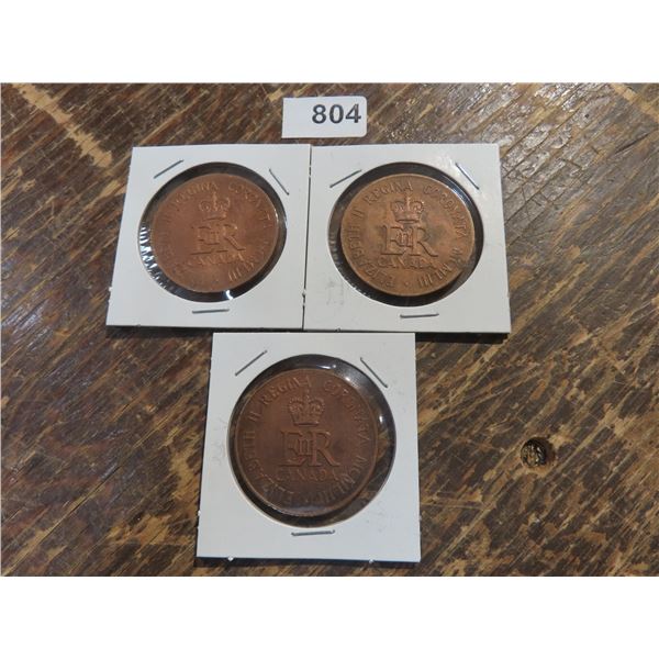 3 - Queen Elizabeth II Canada Commemorative Medal for Her Majesty's 1953 Coronation UNC