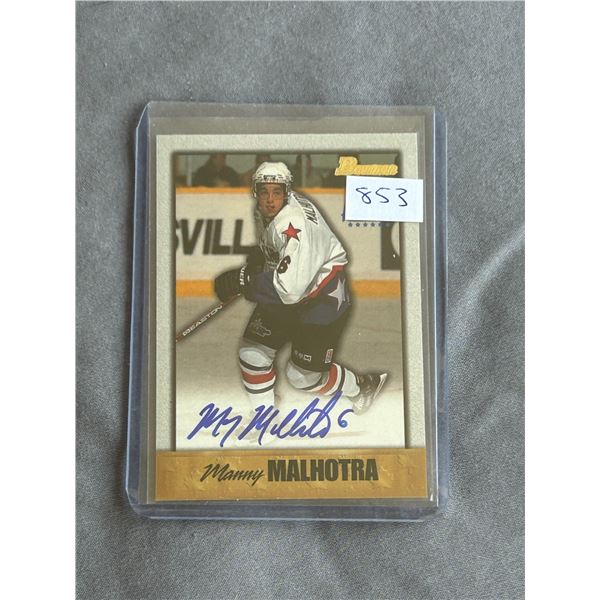 Manny Malhotra - Autographed Rookie Card