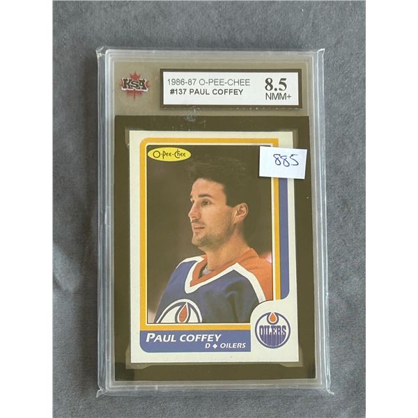 1986-87 - OPC - Paul Coffey - Graded Near Mint / Mint +