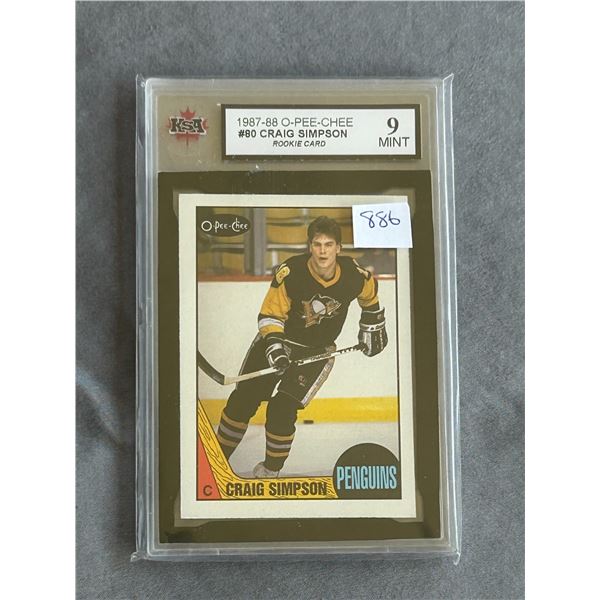 1987-88 - OPC - Craig Simpson - Rookie Card - Graded Mint