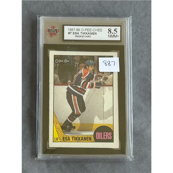 1987-88 - OPC - Esa Tikkanen - Rookie Card - Graded Near Mint / Mint