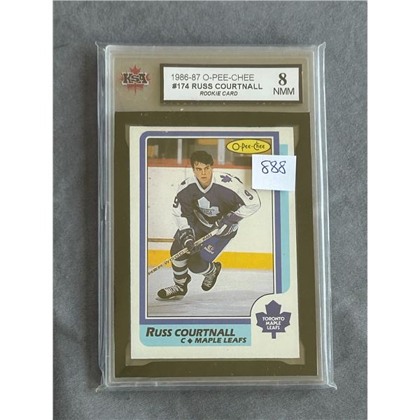 1986-87 - OPC - Russ Courtnall - Rookie Card - Graded Near Mint / Mint
