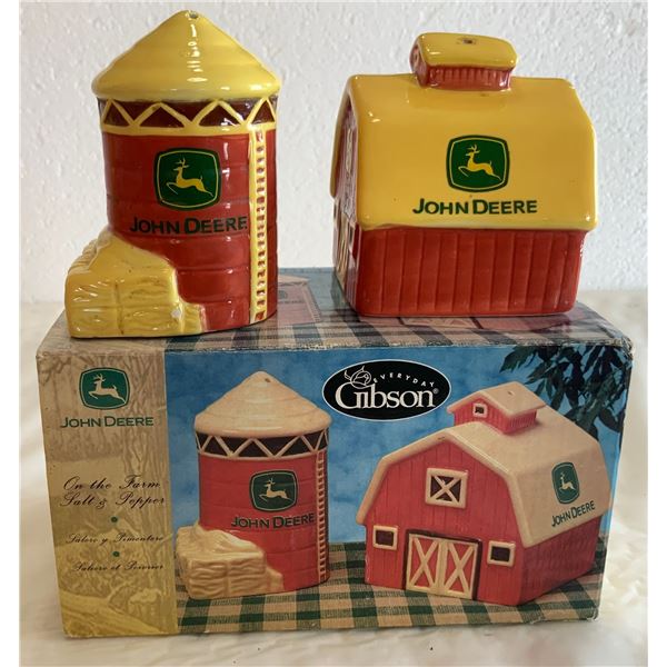 John Deere Salt and Pepper Shakers with Box
