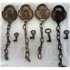 Image 1 : Four Large Locks w/ Misc. Keys
