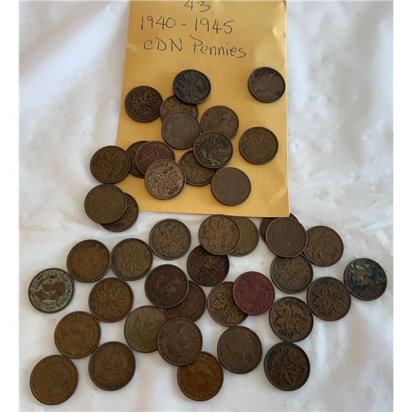 1940-1945 Canadian Pennies (43)