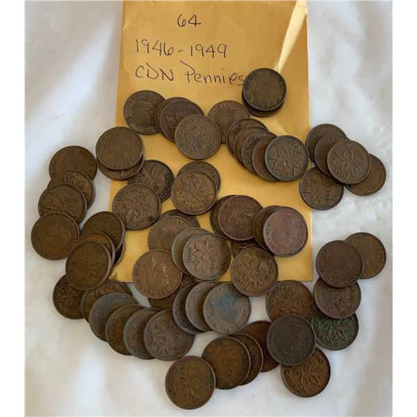 1946-1949 Canadian Pennies (62)