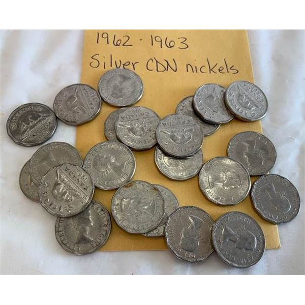 1962-1963 Canadian Nickels (22)