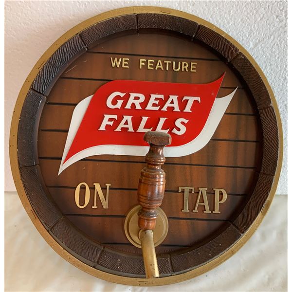 Great Falls Beer Sign 1950's 13.5"