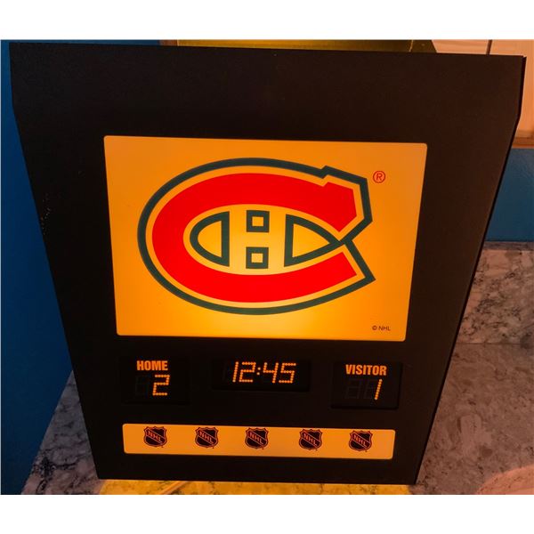 Montreal Canadian Light up Sign 11"x12" Working