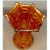 Image 3 : IMPERIAL GLASS, DARK MARIGOLD “PILLAR + DRAPE” RARE MINIATURE 4½” T VASE 