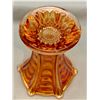 Image 4 : IMPERIAL GLASS, DARK MARIGOLD “PILLAR + DRAPE” RARE MINIATURE 4½” T VASE 