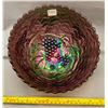 Image 1 : IMPERIAL GLASS AMETHYST+CARNIVAL GLASS “GRAPES” DEEP ROUND MASTER BERRY BOWL CIRCA