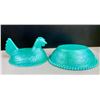 Image 3 : INDIANA GLASS PASTEL GREEN HP 1970S HEN ON NEST