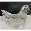Image 2 : VINTAGE J.H MILLSTEIN JEANETTE GLASS 1940S HEN GLASS CANDY HOLDER