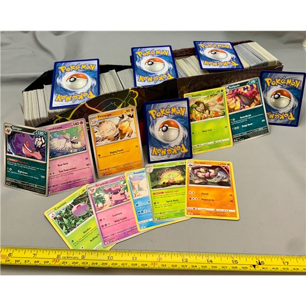 HUGE LOT OF 1,100 AUTHENTIC POKEMON CARDS 99% UNPLAYED: RARES, UNCOMMONS, TRAINERS, + MISC.