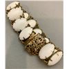 Image 6 : VINTAGE MILK GLASS + FILIGREE BRACELET RARE