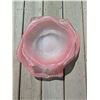 Image 1 : Pink / Peach Glass platter 16" x 14" and matching bowl 13" x 12" diameter