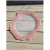 Image 4 : Pink / Peach Glass platter 16" x 14" and matching bowl 13" x 12" diameter