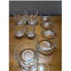 Image 4 : Assorted Glassware. Ashtrays, pinwheel crystal bowl, glasses and fruit nappies.