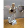 Image 2 : Angelic Hanging Heart, Tall Angel figurine holding water globe, misc. candles etc.