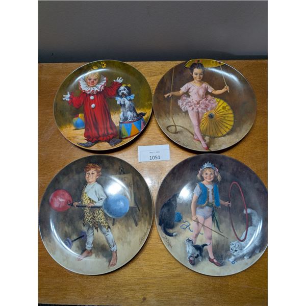 Four Bradford Exchange Plates (McClelland Children's Circus Collection) all in original packaging wi