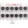 Image 1 : 5 sets 1992 Canadian Provincial Quarters in soft plastic collectors sleeves