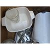 Image 7 : Vintage Glasses – app 20 Shot or Shooter style. Corelle Casserole Dish, Metal Pitcher