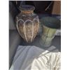 Image 5 : 3 Floor Vases – 2 heavy 1 light.  Plaster of Paris, Clay and Rattan. For Dried Arrangements