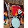 Image 2 : Box of Bows, Box of Misc Items- including Microwave Browning Grill in Box